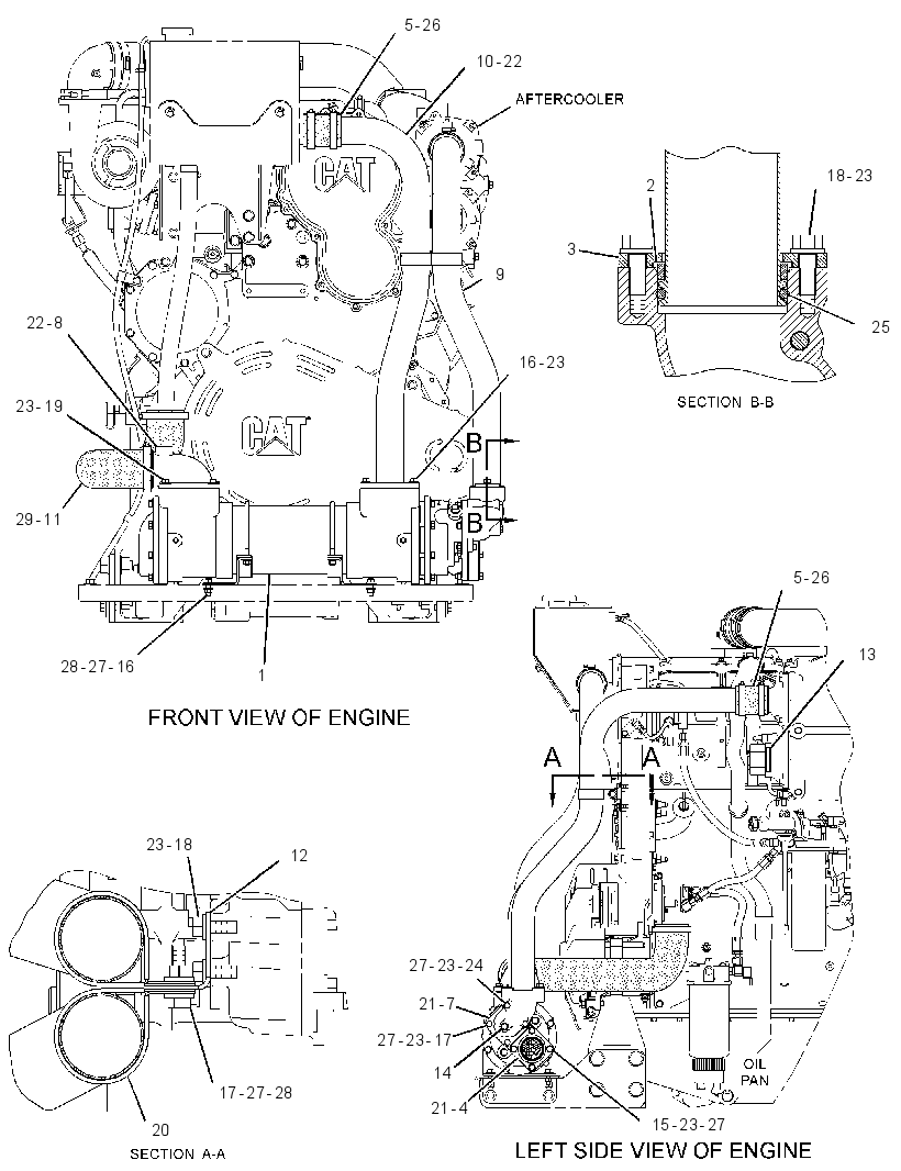 HEAT EXCHANGER GP-FRESH WATER 3222465 CAT