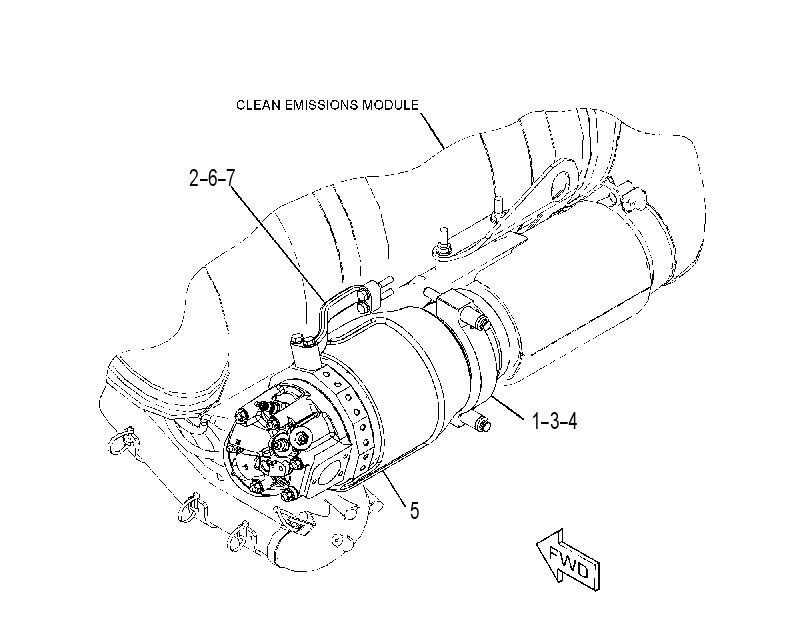 COMBUSTION & MTG GP-EXHAUST 3649005 CAT