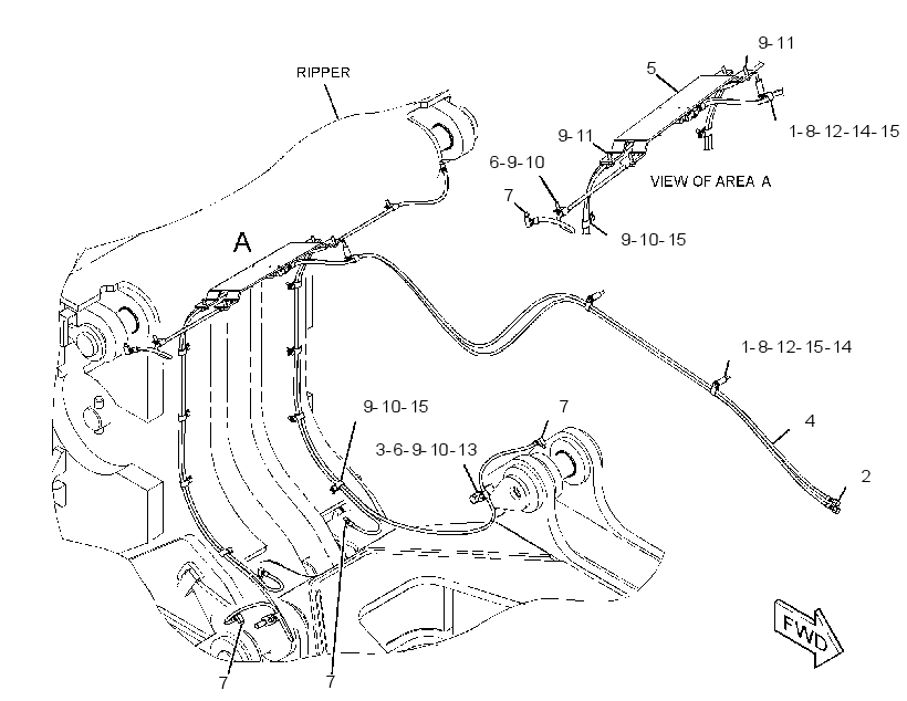 LINES GP-REAR LUBRICATION 3298054 CAT