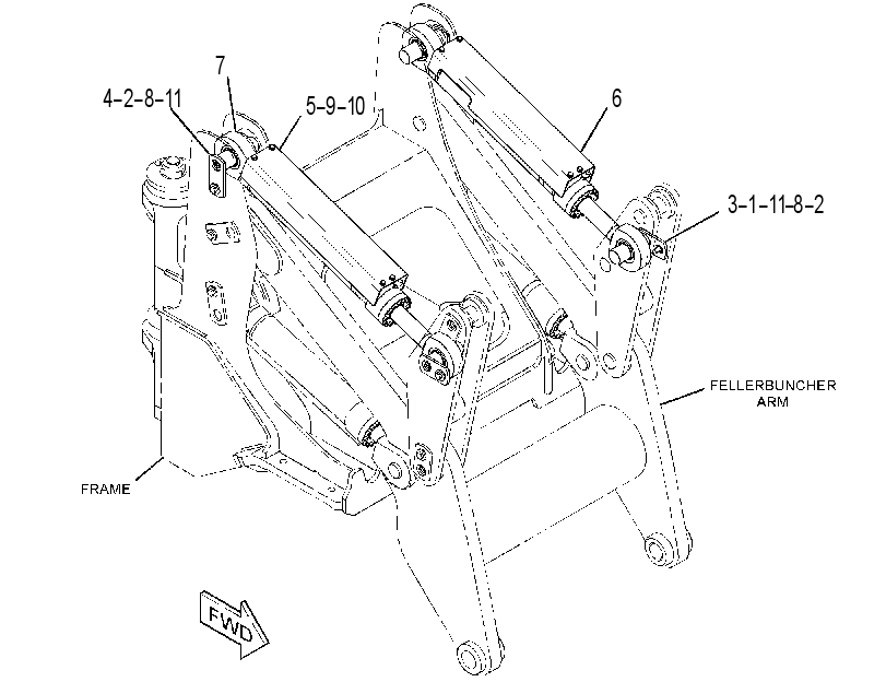CYLINDER & MTG GP-HYDRAULIC 3542053 CAT