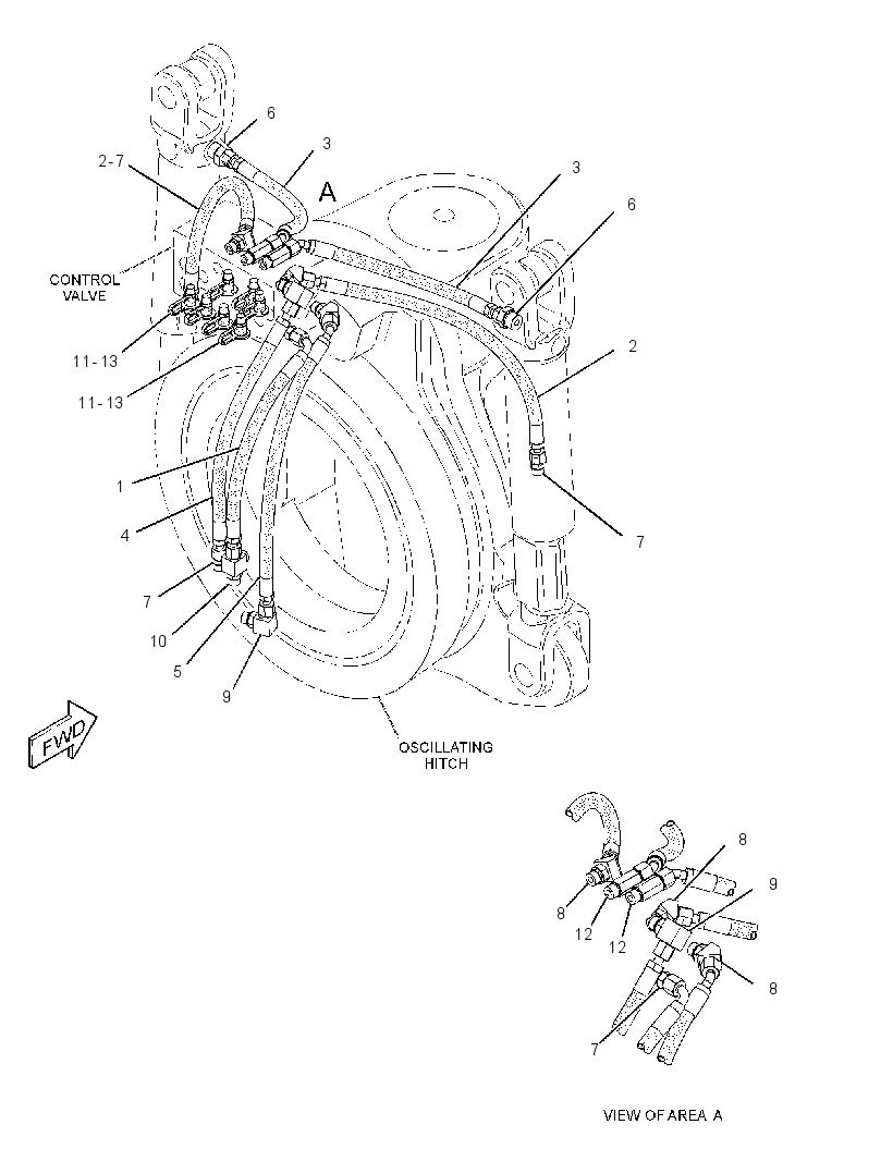 LINES GP-HYDRAULIC CONTROL 3338547 CAT