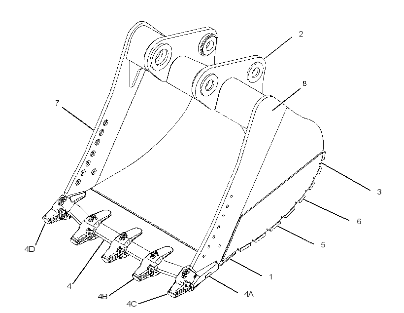 BUCKET AS-SEVERE SERVICE SPADE 3453295 CAT