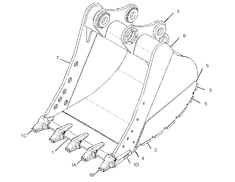 BUCKET AS-SEVERE SERVICE SPADE 3460890 CAT