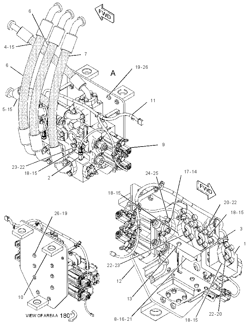 VALVE & LINES GP-HYD CONTROL 3680338 CAT