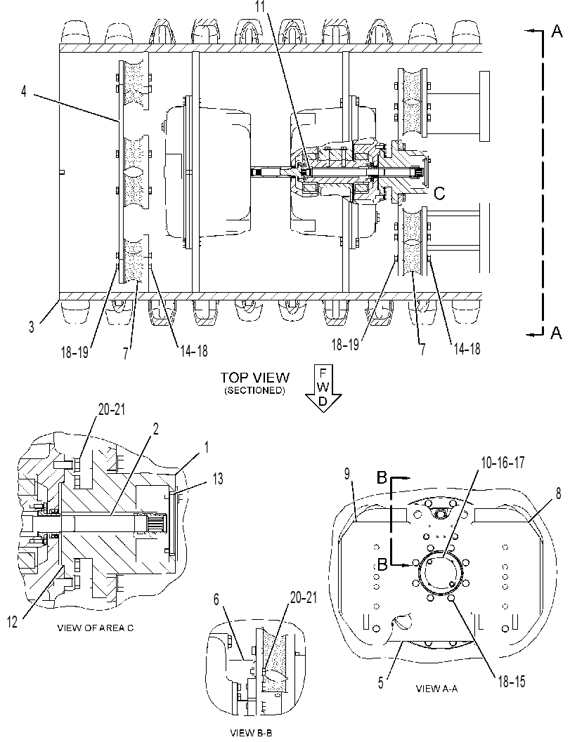 DRUM GP-DRIVE & VIBRATORY 3149701 CAT
