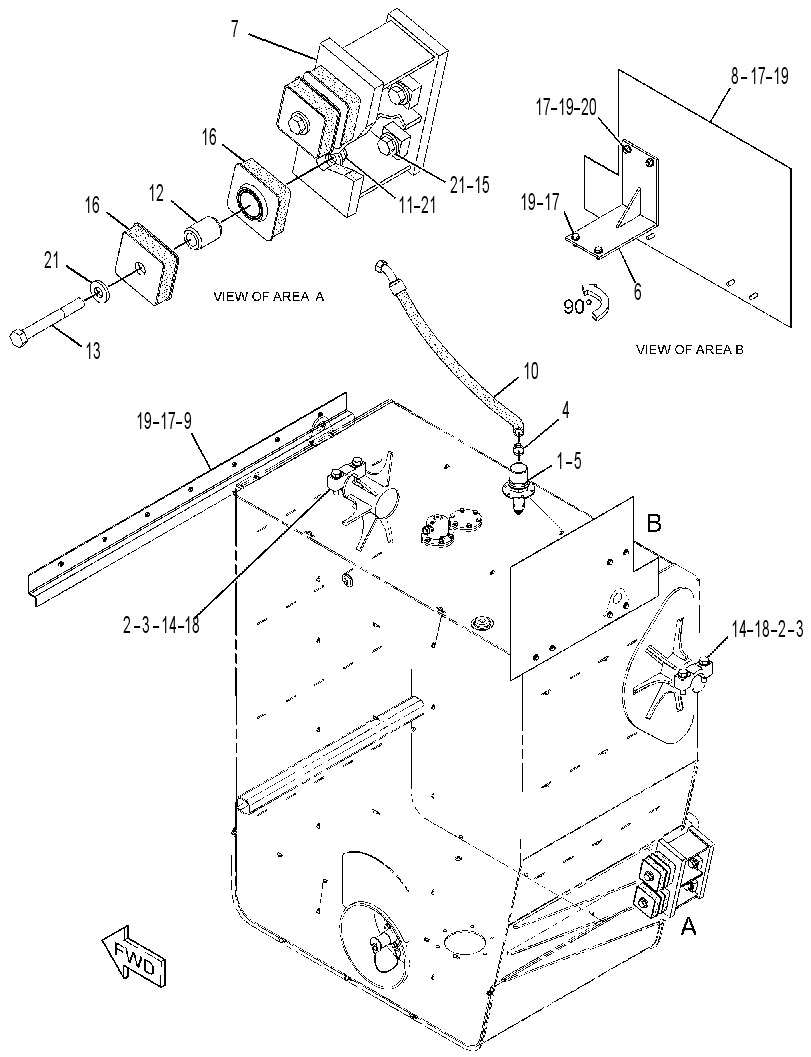 MOUNTING GP-FUEL TANK 3626671 CAT