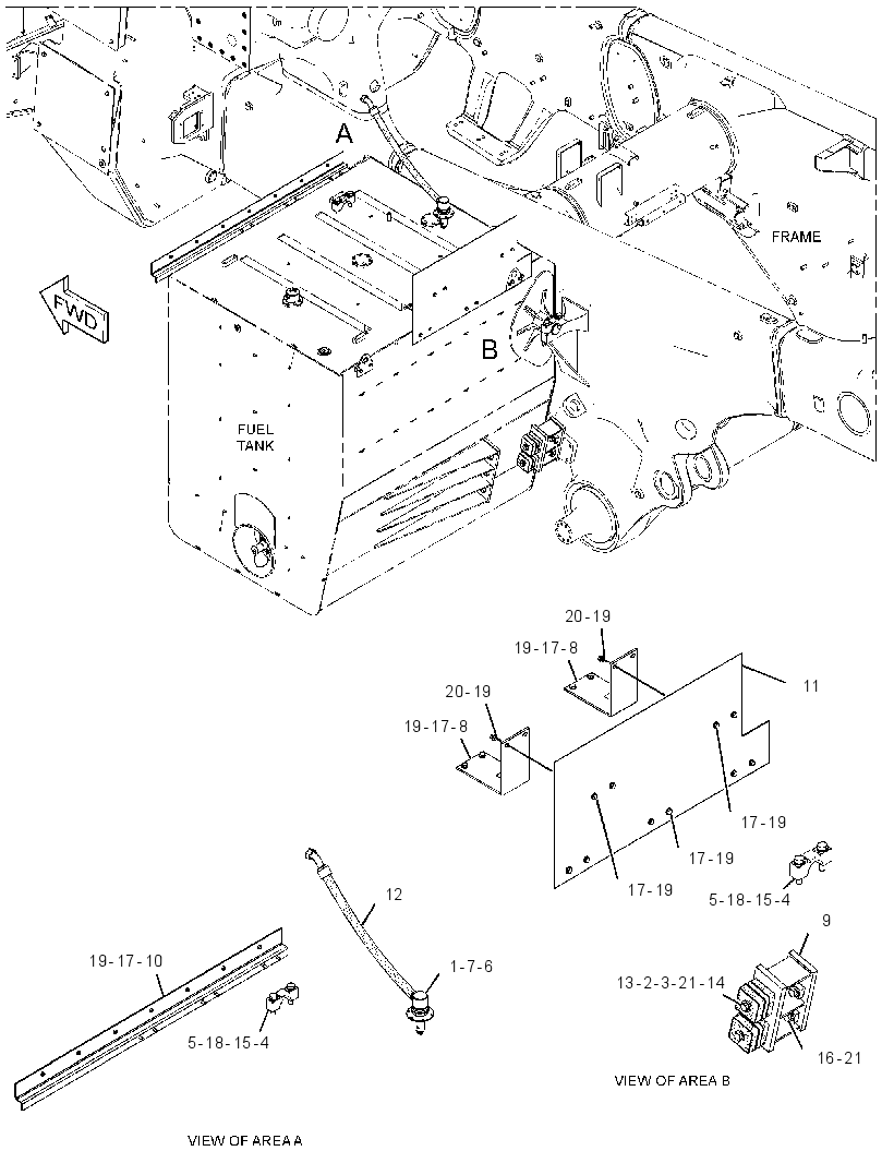 MOUNTING GP-FUEL TANK 3628385 CAT