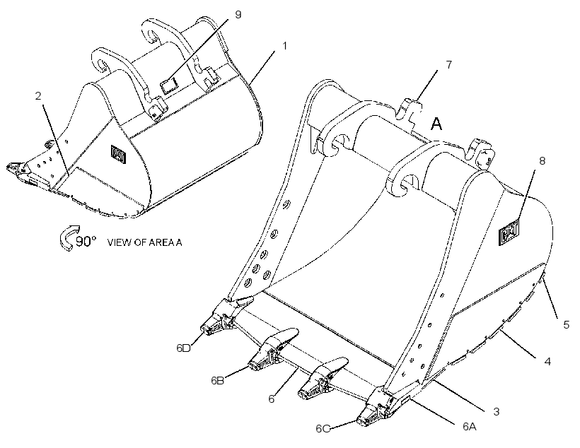 BUCKET GP-SEVERE SERVICE SPADE 3460915 CAT