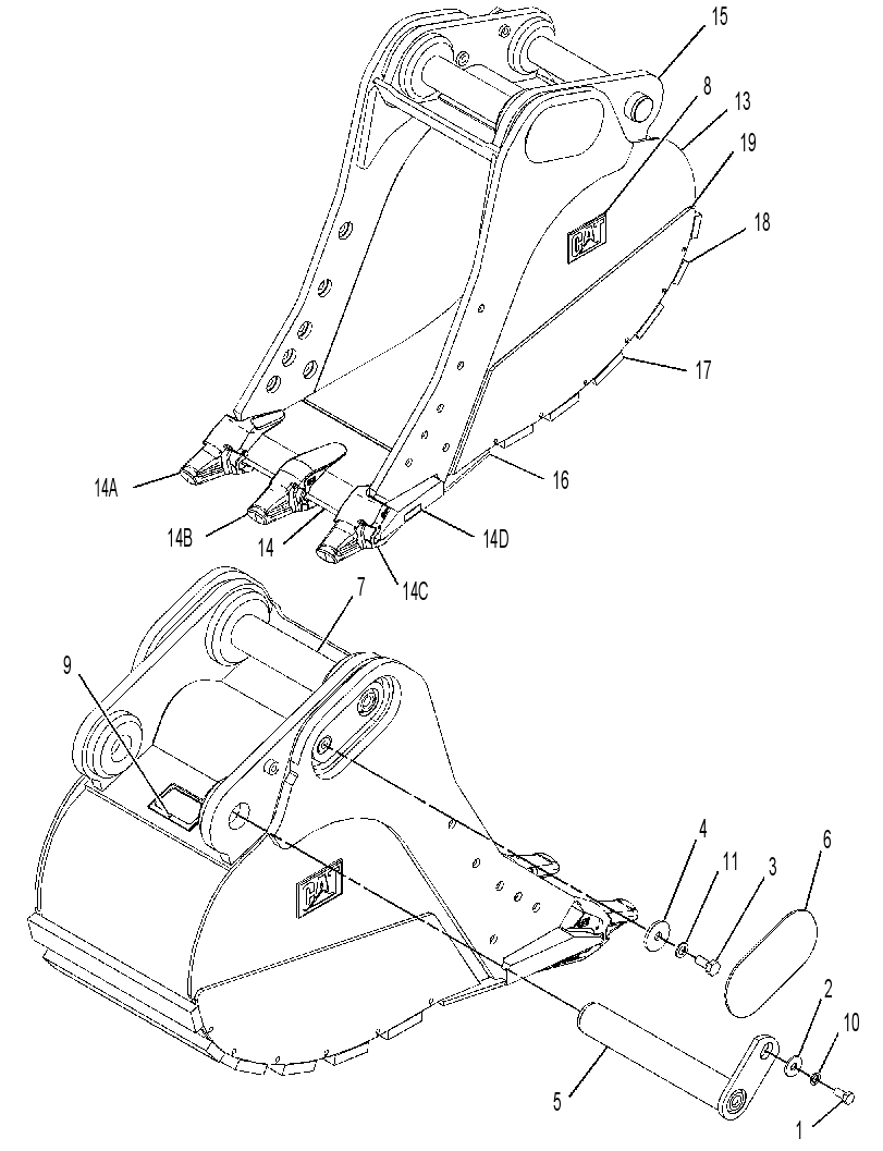 BUCKET GP-SEVERE SERVICE ROCK 3564392 CAT