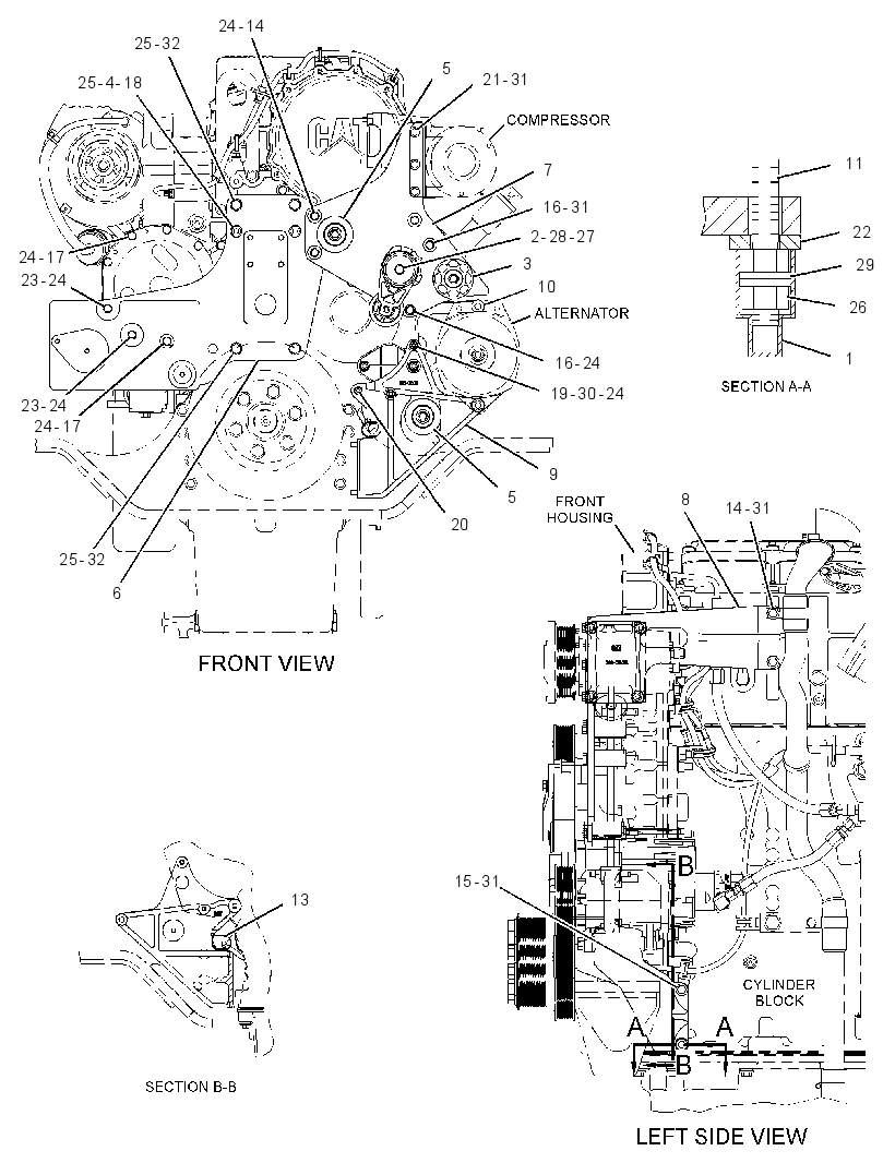 MOUNTING GP-BELT TENSIONER 3160502 CAT