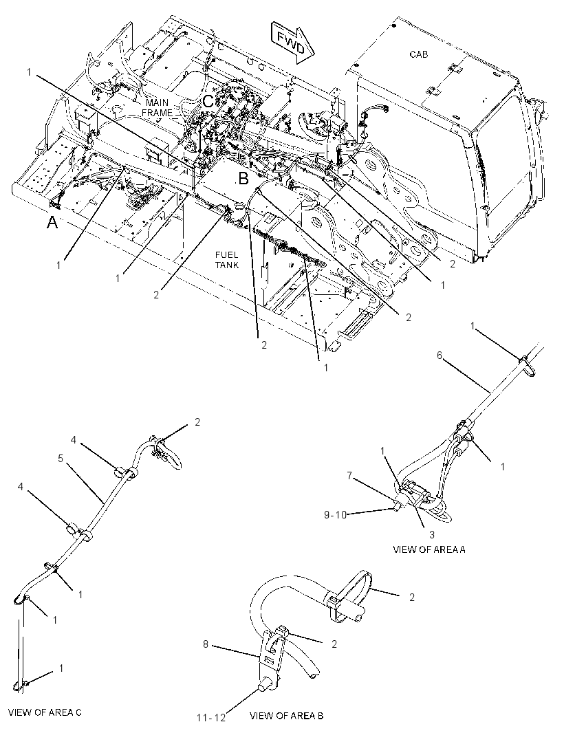 Проводка шасси 3280266 CAT