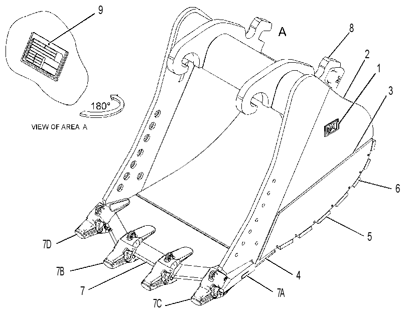 BUCKET GP-SEVERE SERVICE SPADE 3453255 CAT