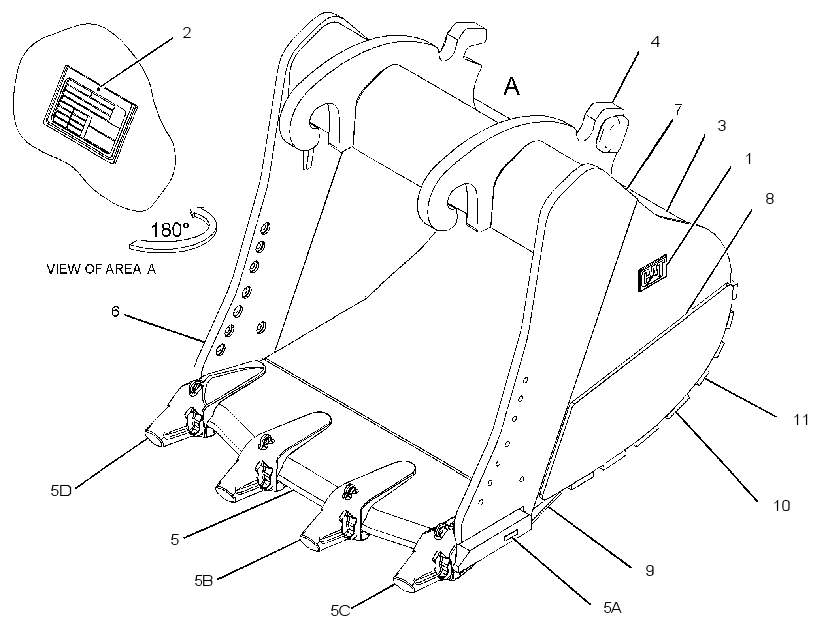 BUCKET GP-SEVERE SERVICE SPADE 3453306 CAT