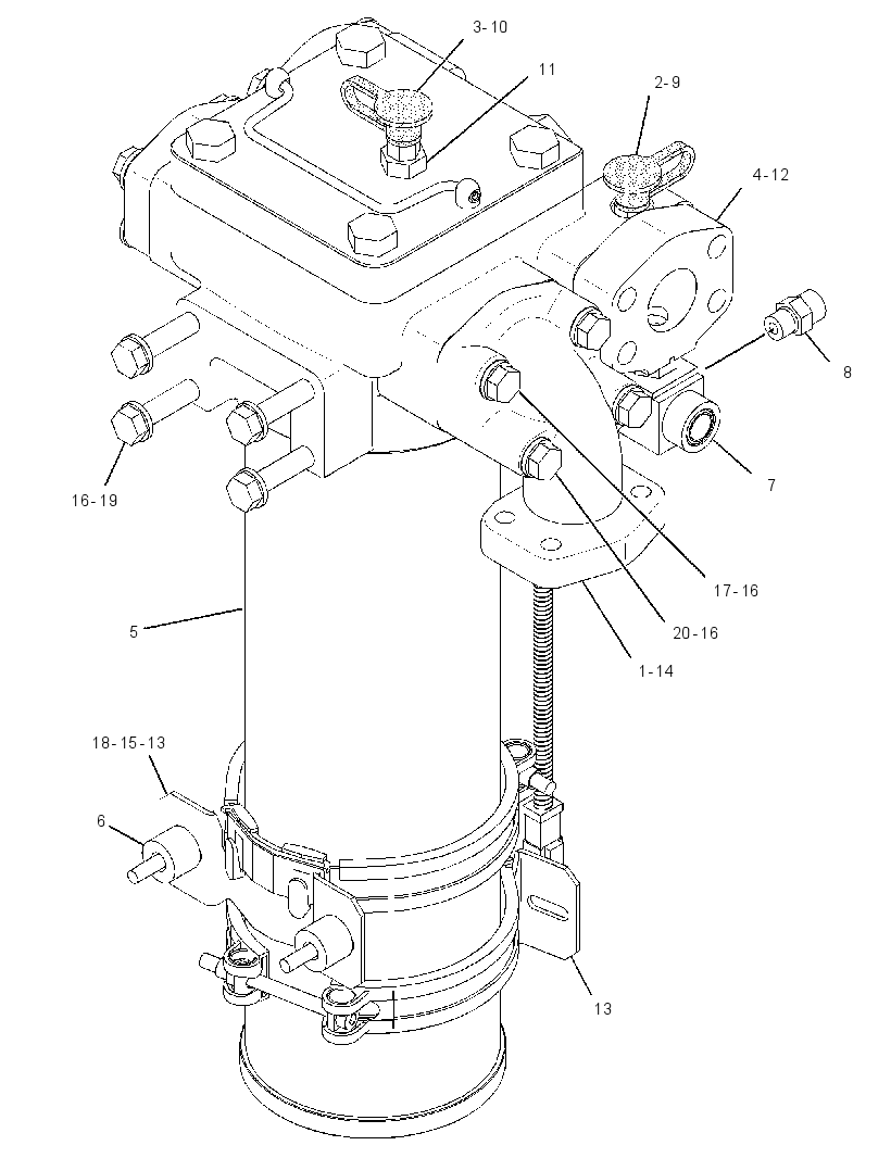 FILTER & MTG GP-POWER TRAIN 3536058 CAT