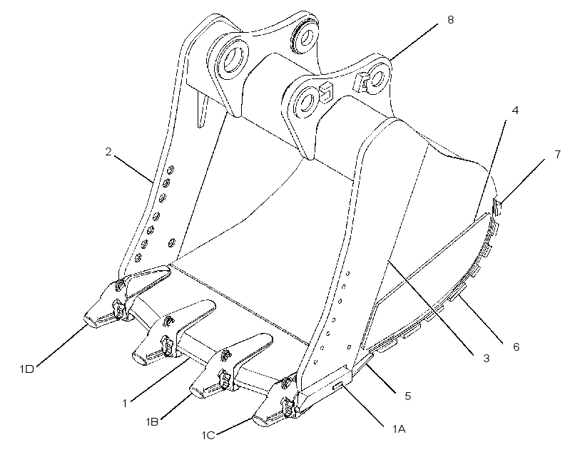 BUCKET AS-SEVERE SERVICE SPADE 3453293 CAT