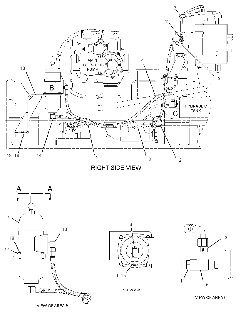 FILTER & LINES GP-HYDRAULIC 3302551 CAT