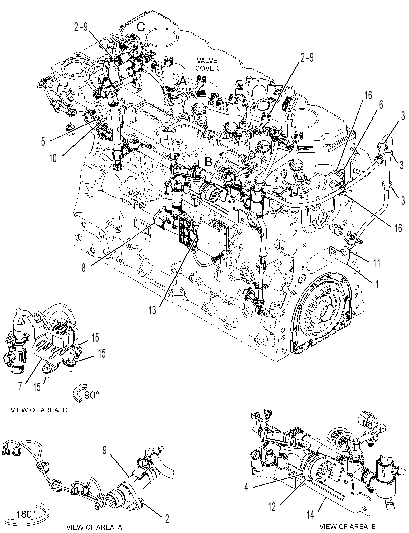 Проводка двигателя 3561114 CAT