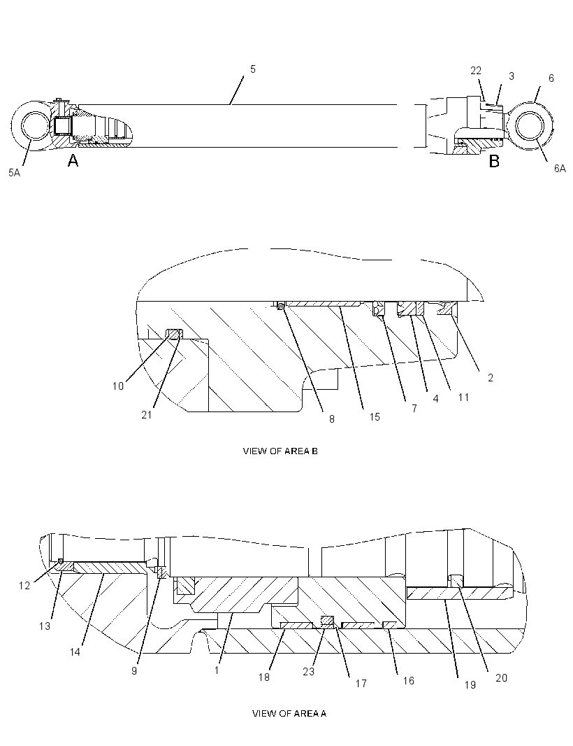 Цилиндр рукояти 3676466 CAT