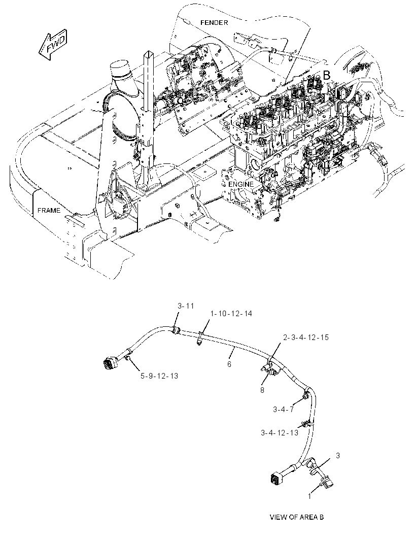 Проводка двигателя 3070285 CAT