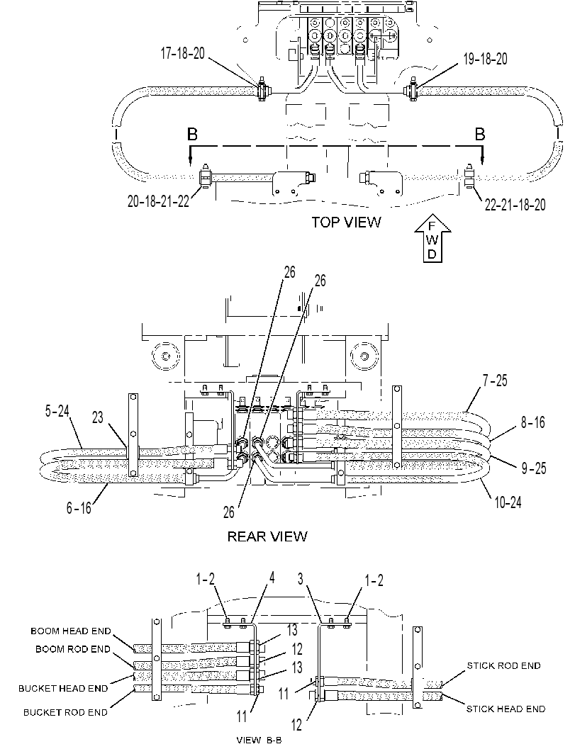 LINES GP-BACKHOE 8Y7475 CAT