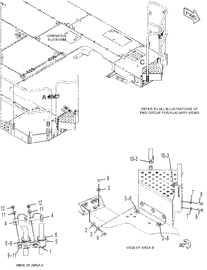 FASTENER GP-HANDRAIL 3661728 CAT