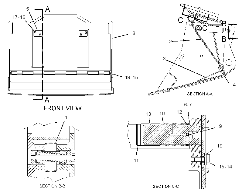 BUCKET GP-EJECTOR 1573622 CAT