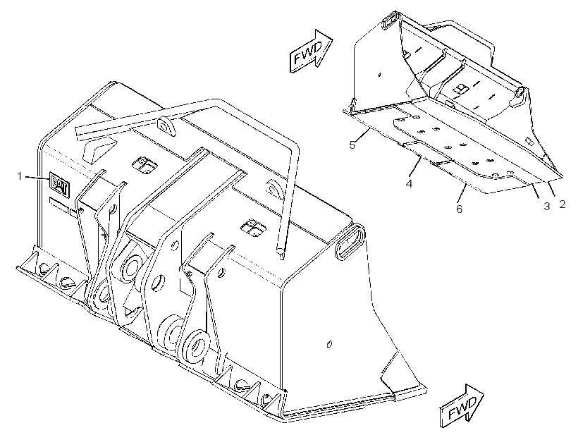 BUCKET AS-EJECTOR 2437054 CAT