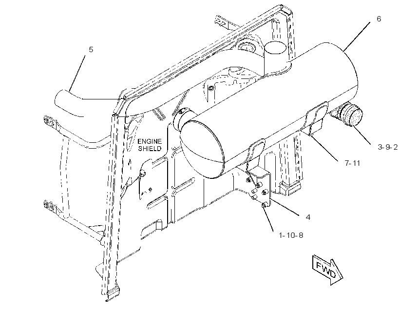 MUFFLER & MOUNTING GP 3615532 CAT