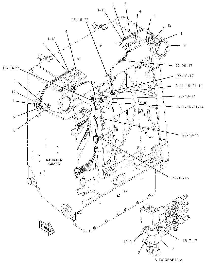 LINES GP-FRONT LUBRICATION 3637030 CAT