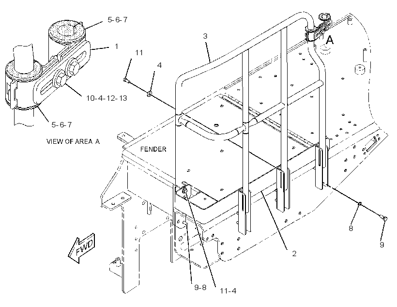 GUARDRAIL GP 3648110 CAT