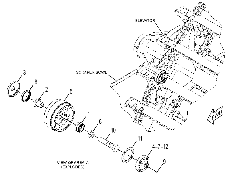ROLLER GP-ELEVATOR CHAIN 3434259 CAT
