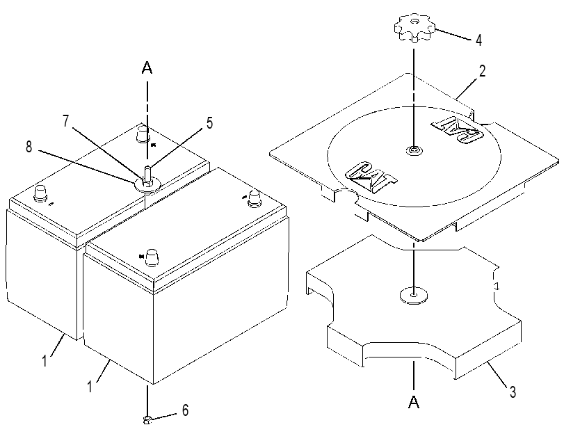 BATTERY & MOUNTING GP 3423201 CAT