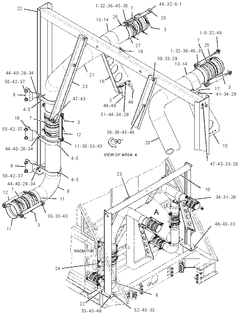 LINES GP-AFTERCOOLER AIR 2975561 CAT