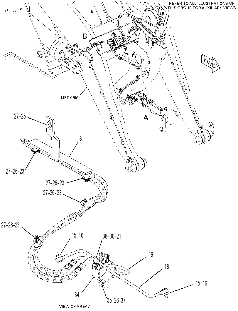 LINES GP-FRONT LUBRICATION 3467773 CAT