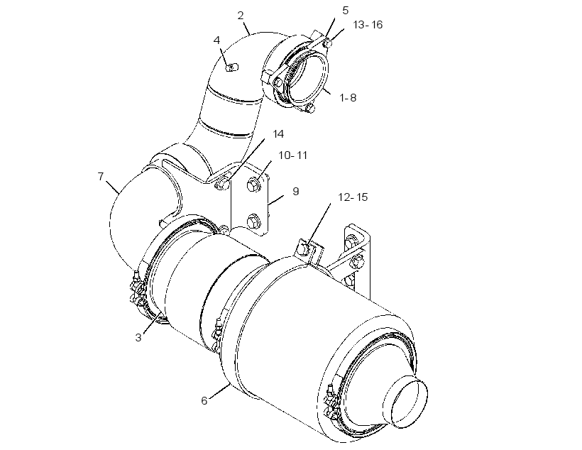 MUFFLER & MOUNTING GP 2765039 CAT