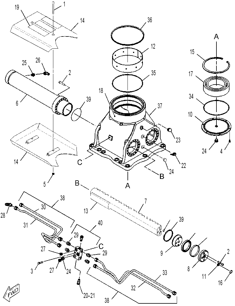 PILLAR GP-LOG LOADER 3680170 CAT