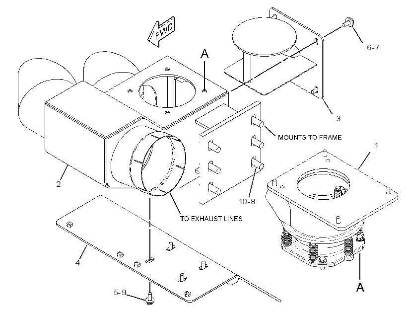 EXHAUST AR-ENGINE 2955232 CAT
