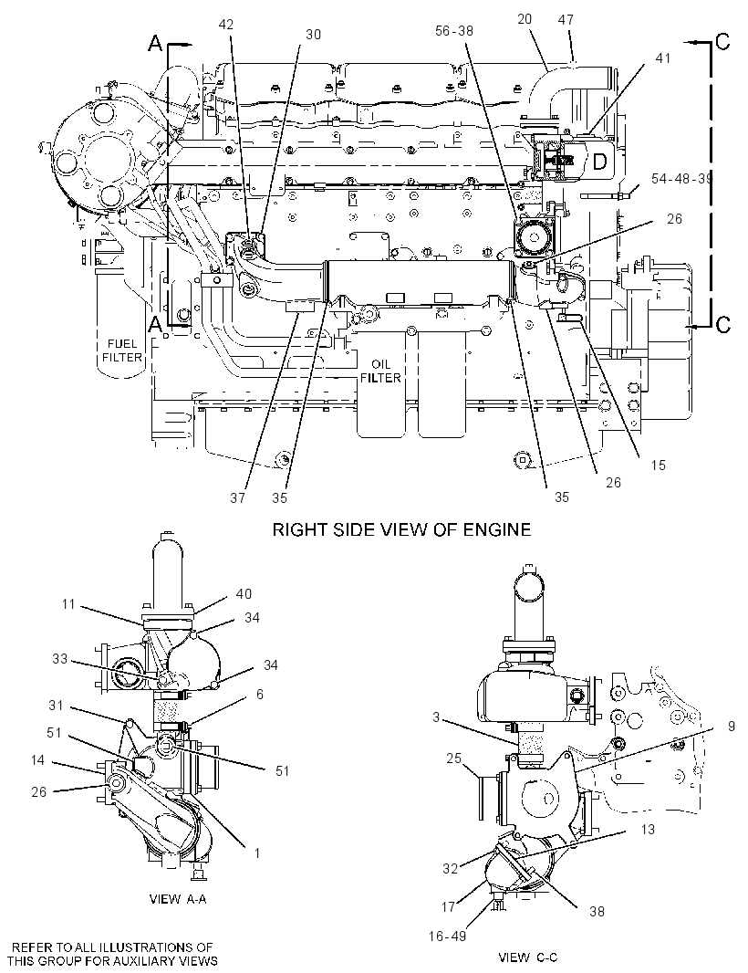 LINES GP-AUXILIARY FRESH WATER 3090104 CAT