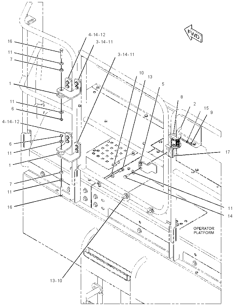 FASTENER GP-HANDRAIL 3497654 CAT