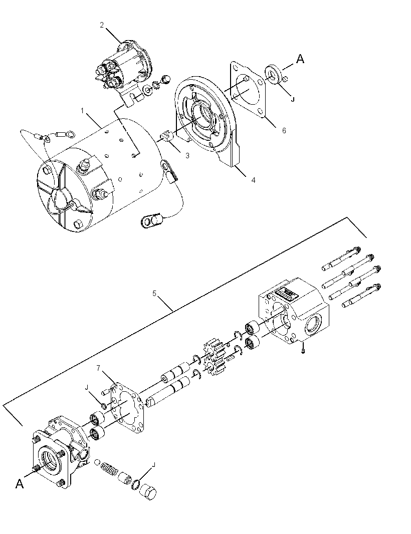 PUMP & MOTOR GP-HYD TANK FILL 3541825 CAT
