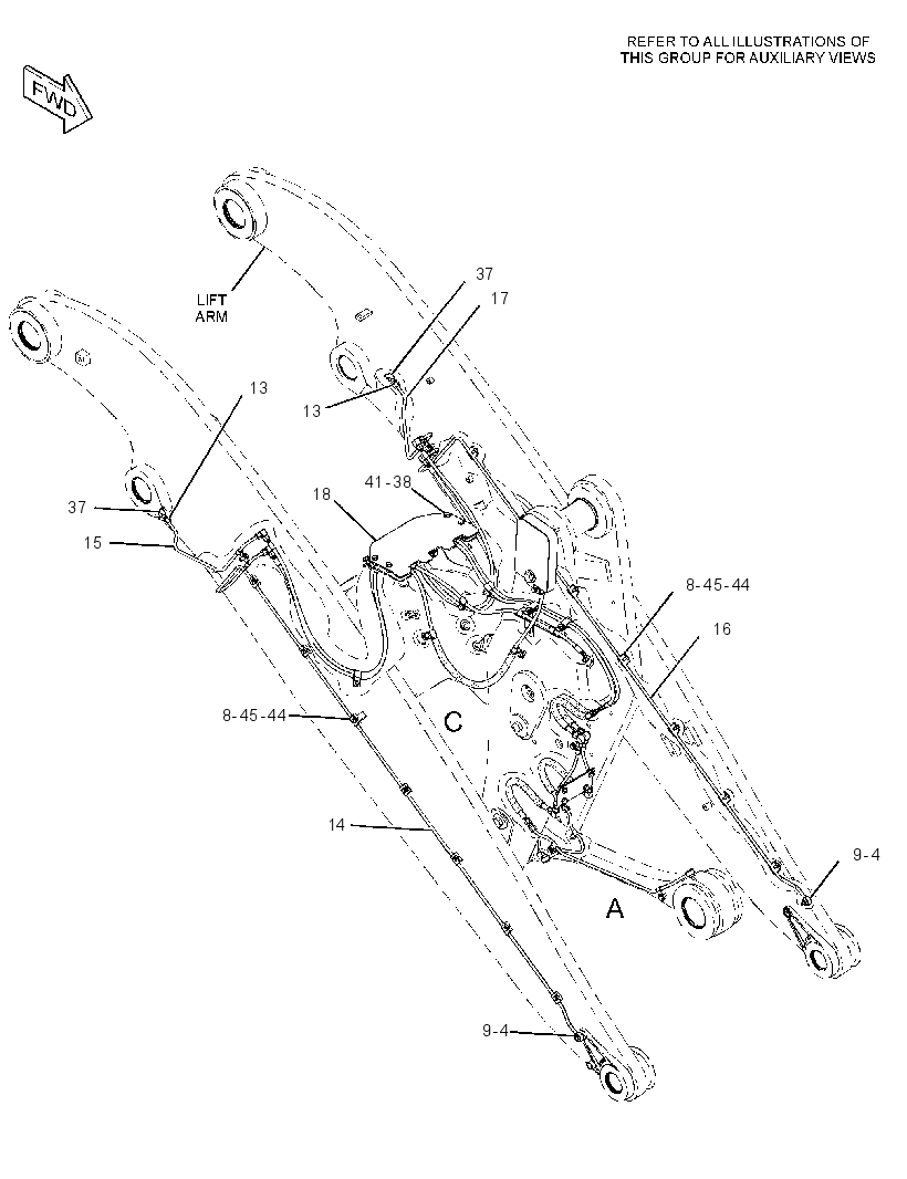 LINES GP-FRONT LUBRICATION 3469938 CAT