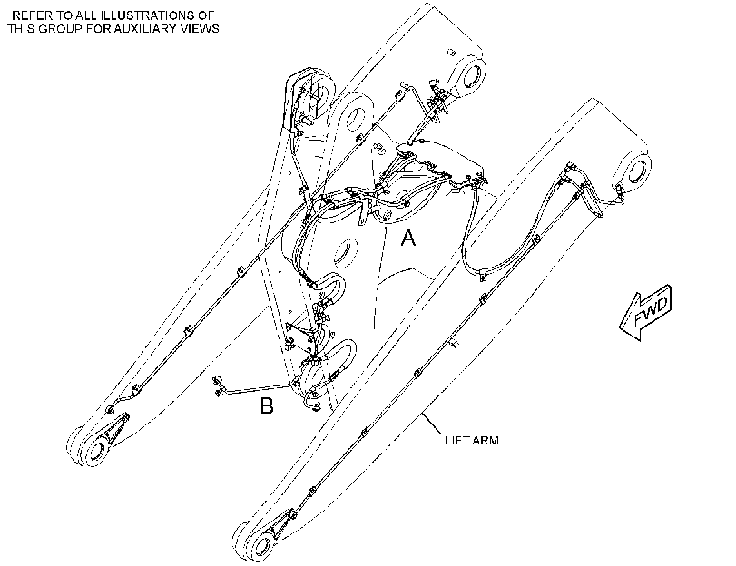 LINES GP-FRONT LUBRICATION 3469936 CAT