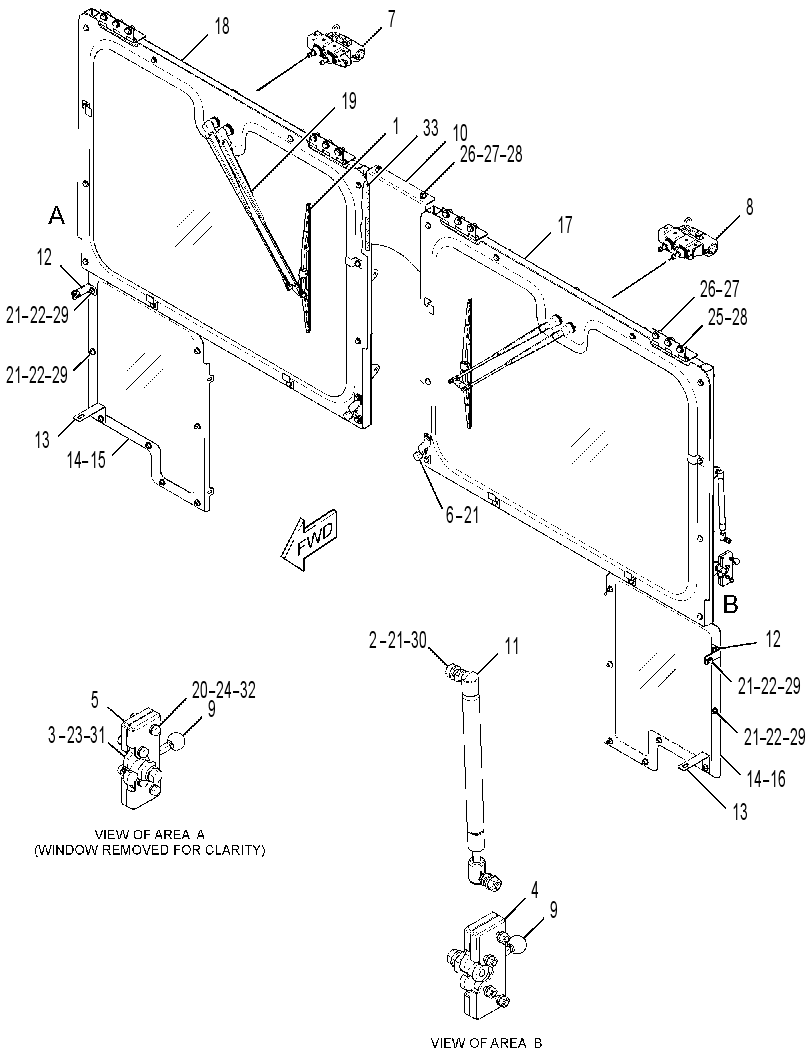 WINDOW GP-FRONT 3706313 CAT