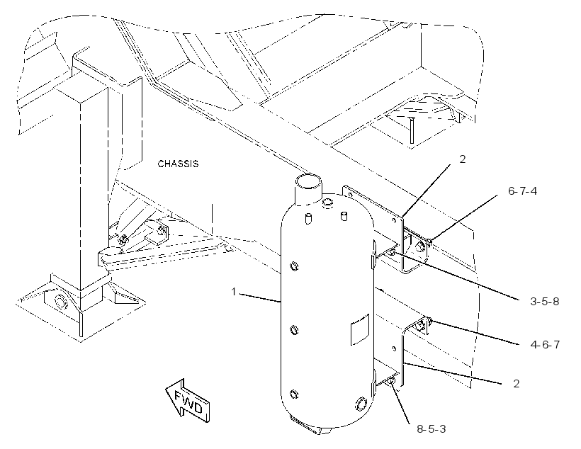 TANK & MOUNTING GP 3631391 CAT