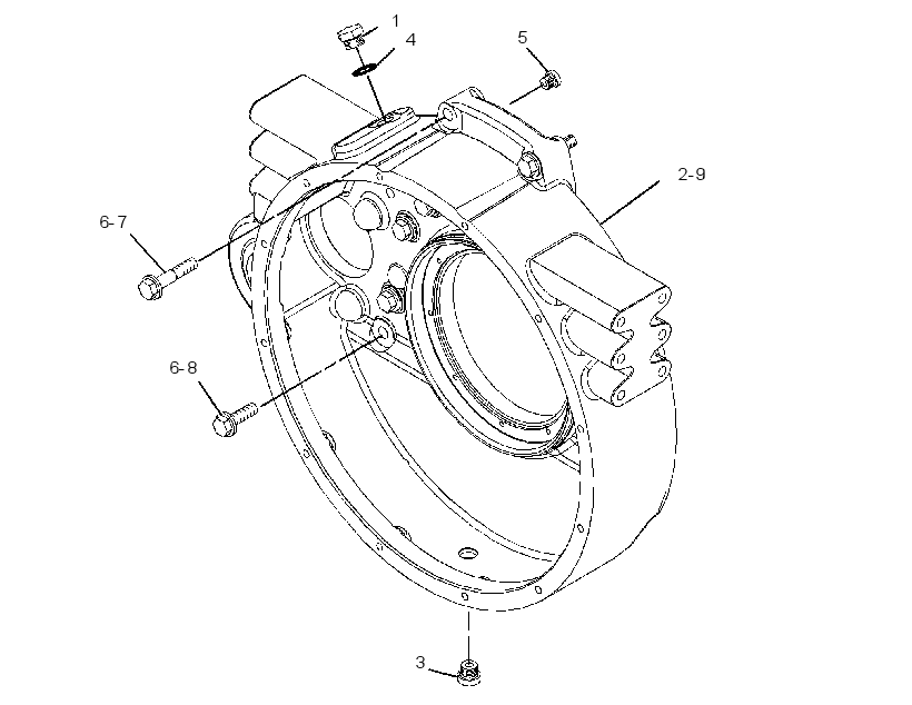 Картер маховика 1596008 CAT