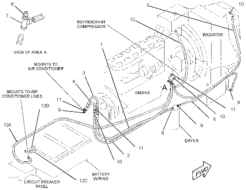 LINES GP-HEATER & AIR COND 3338573 CAT