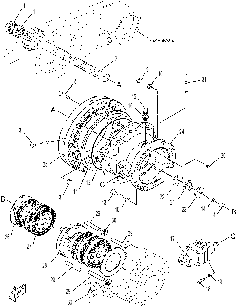 AXLE GP-FIXED 3564448 CAT