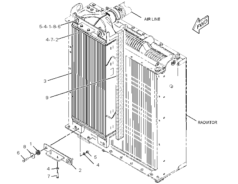 AFTERCOOLER & MOUNTING GP 3782967 CAT
