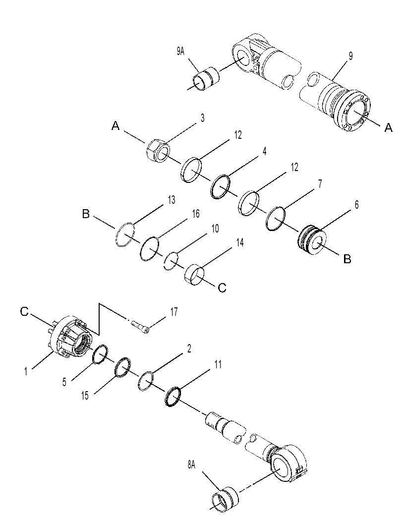 Цилиндр ковша 3154449 CAT