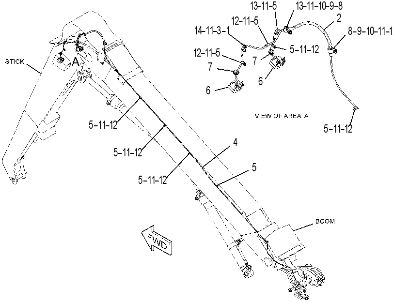 WIRING GP-BOOM 3820646 CAT
